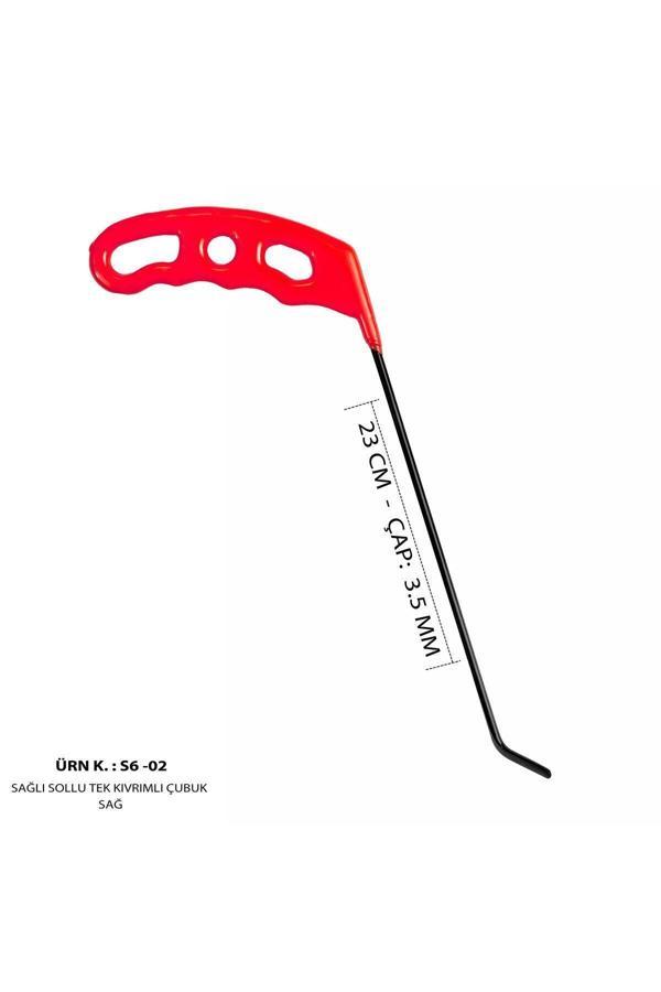 Safi 23 Cm 3.5 Mm Çap Sağlı Sollu Tek Kıvrımlı Sağ Boyasız Göçük Düzeltme Çubuğu, Pdr Çubuk - S6-02 - Image 1
