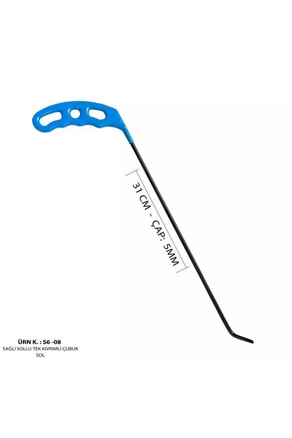 Safi 31 Cm 5 Mm Çap Sağlı Sollu Tek Kıvrımlı Sol Boyasız Göçük Düzeltme Çubuğu, Pdr Çubuk - S6-08 - Image 1