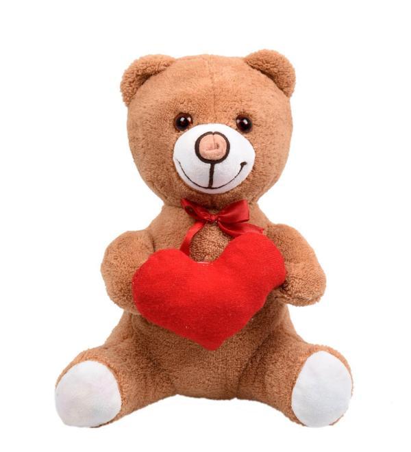 Sevdiklerinize Özel Kalp Tutan, Şirin Peluş Ayıcık - 30 cm  - Image 1