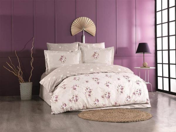 Hobby Çift Kişilik Poplin Nevresim Martha Bej - Image 1