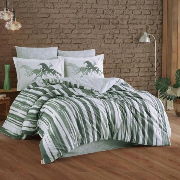 Hobby Çift Kişilik Poplin Nevresim Cascade Yeşil - Image 1