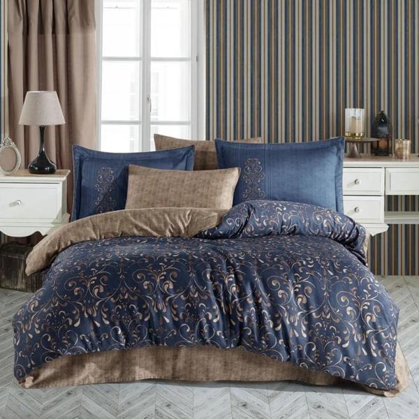 Hobby Çift Kişilik Saten Nevresim Gris Gold - Image 1