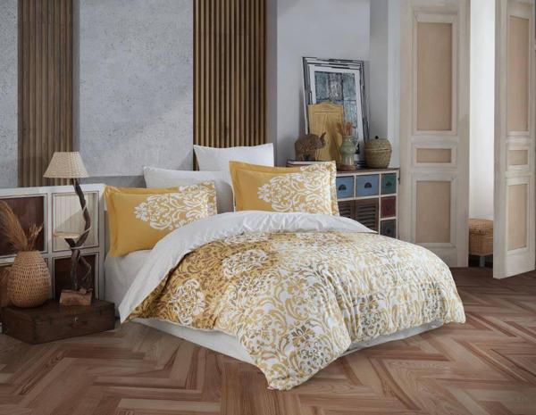 Hobby Çift Kişilik Poplin Nevresim Serenity Gold - Image 1