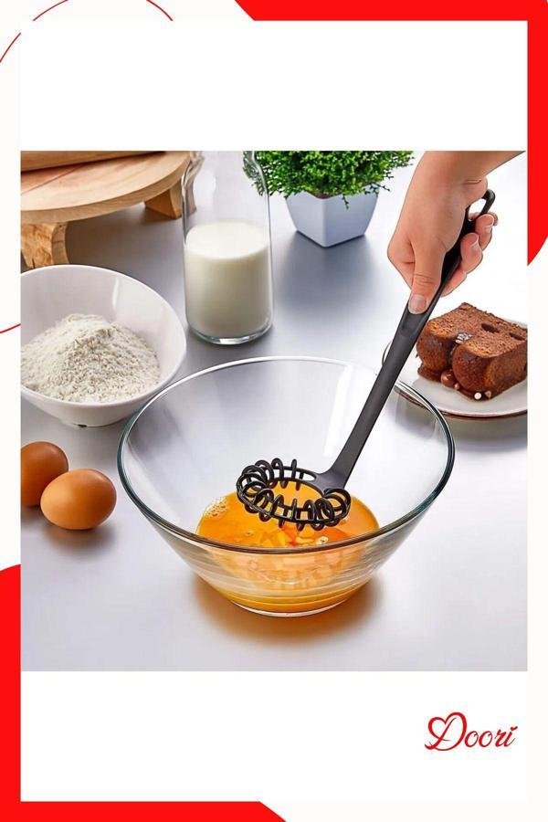 Doori Spiral Çırpıcı, Plastik Çırpma Aparatı Yumurta Çırpıcı Pasta Çırpıcı Mikser Karıştırıcı - Image 1