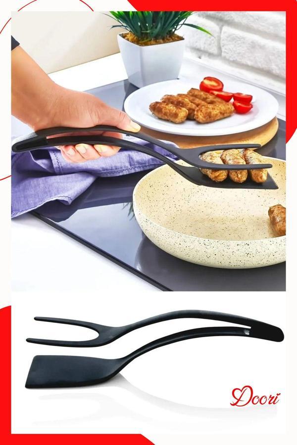 Doori Teflon Maşası Spatula, 220°C Kadar Isıya Dayanıklı Maşalı Spatula, Yanmaz Yapışmaz Çizmez Spatula - Image 1