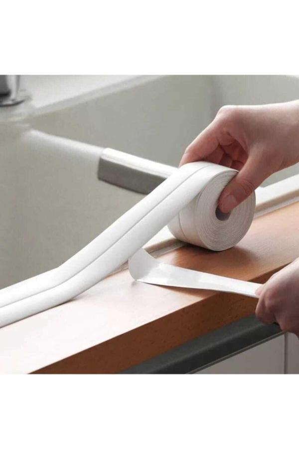 Geldimicom 3.2 M Banyo Küvet Mutfak Lavabo Beyaz Su Sızdırmaz Bant Su Geçirmez Kenar Bandı Sızdırmazlık Tamir - Image 1