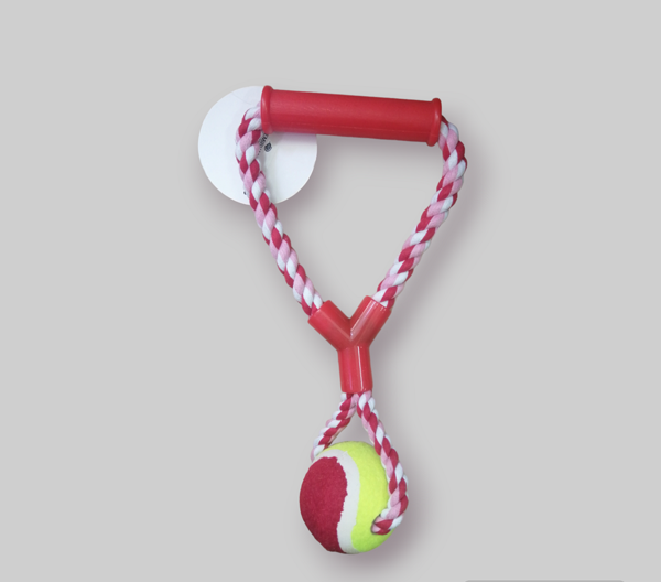 TENİS TOPLU HALAT KÖPEK OYUNCAK 27 CM - Image 1