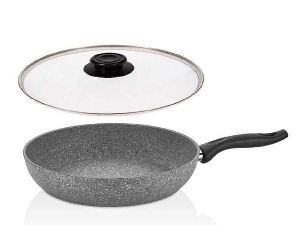 Falez Granit Yapışmaz Tava 26 CM Cam Kapaklı - Image 1
