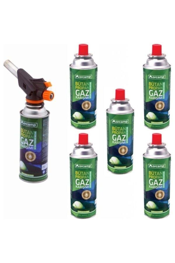 Orgaz Kamp Kartuş Tüp 227 gr Çakmaklı Pürmüz Set 6'lı - Image 1