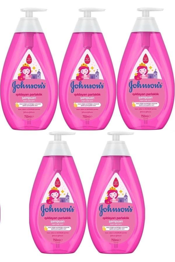 Johnson's Johnsons Baby Bebek Şampuanı 750ML Işıldayan Parlaklık (5 Li Set) - Image 1