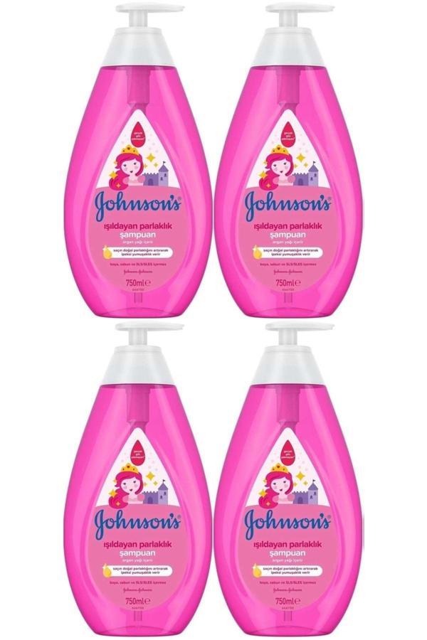 Johnsons Baby Bebek Şampuanı 750ml Işıldayan Parlaklık (4 LÜ SET) - Image 1