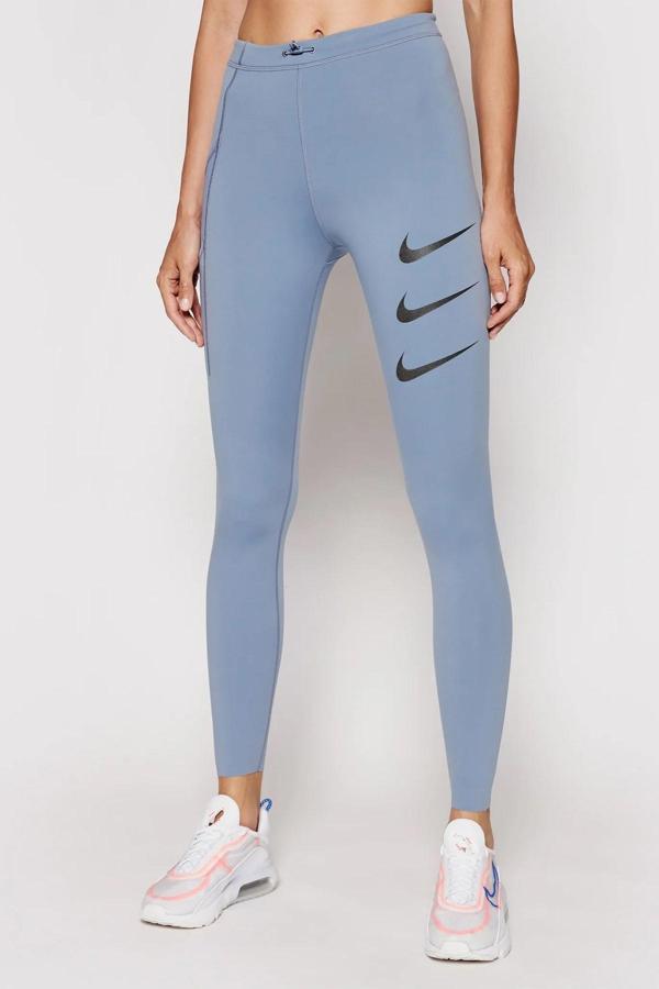 Nike Power Epic Lux Run Division Reflective Lazer Kesim 4 Cepli Toparlayıcı Mavi Tayt - Image 1