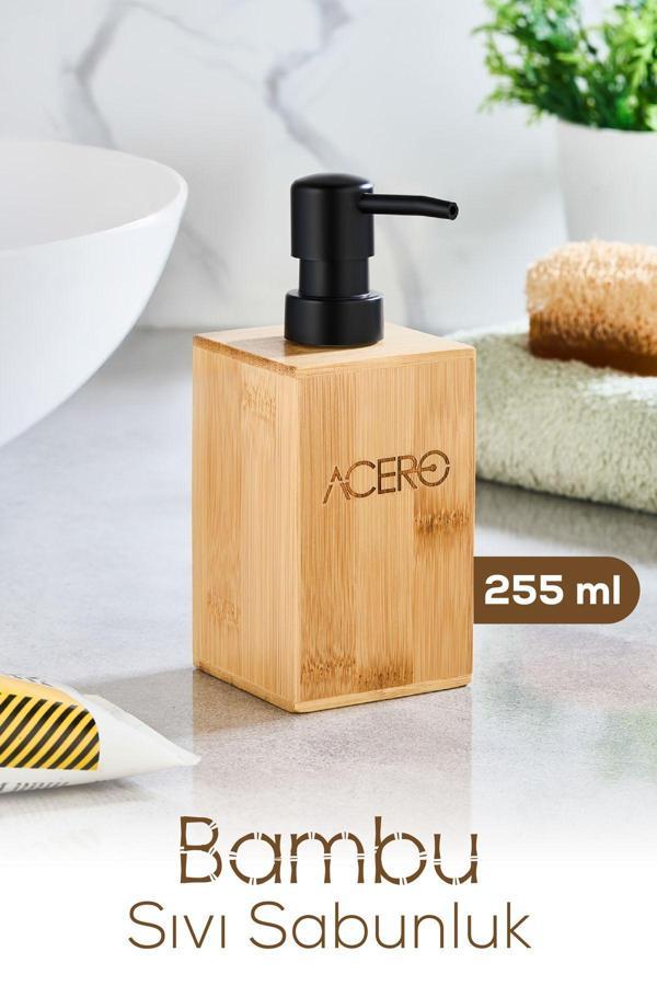 Bambu Uzun Kare Sıvı Sabunluk 255 ml - Image 1