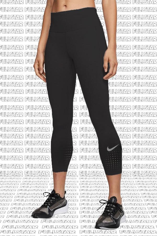 Nike Epic Lux Crop Leggings Buhar Bariyer Cepli Süper Toparlayıcı Tayt Siyah - Image 1