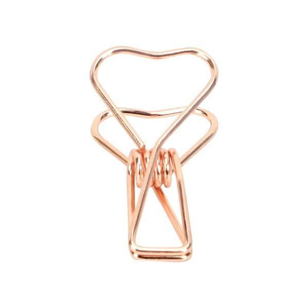 Kayigo Tiny Paslanmaz Çelik Kalp Klips Altılı - Rose - Image 1