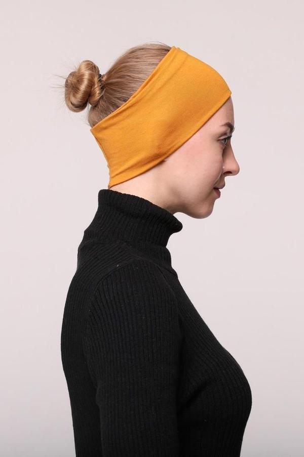 Kadın Penye Dikişsiz Tesettür Bandana Bone Spor Saç Bandı - Image 1