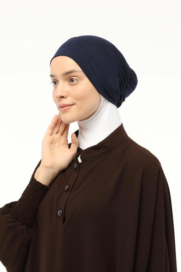 Geçmeli Lastikli Tesettür Bone - Image 1