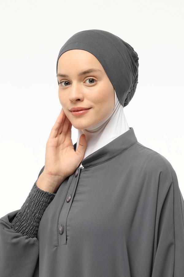 Geçmeli Lastikli Tesettür Bone - Image 1