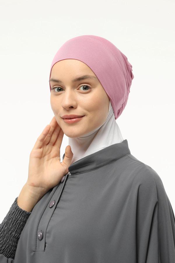 Geçmeli Lastikli Tesettür Bone - Image 1