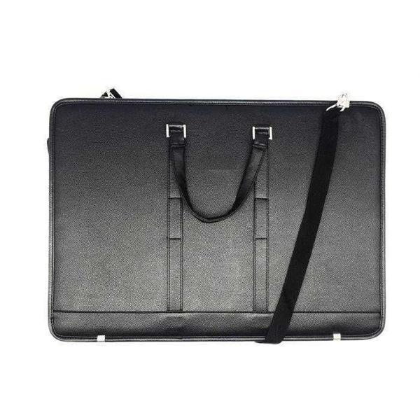 Backpacker Proje Çantası Siyah Suni Deri 40cmx55cmx8cm - Image 1