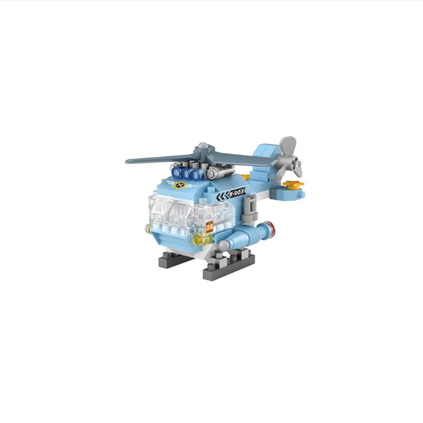 150 Parça Mikro Bloklar Mavi Helikopter 10+ Yaş - Image 1