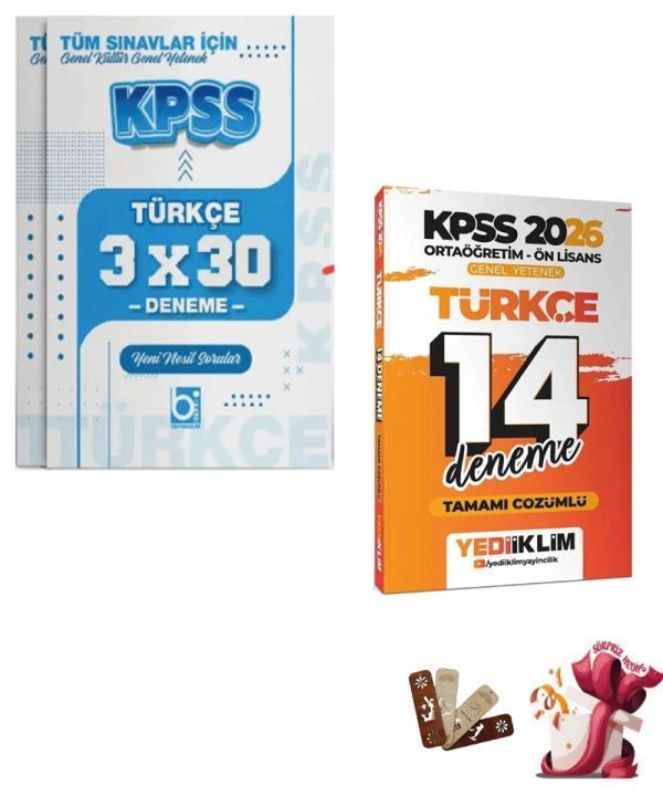 2026 KPSS Lise Ortaöğretim Ön Lisans Türkçe Deneme Seti Yediiklim ve Bigelio Yayıncılık - Bi bigelio - Image 1