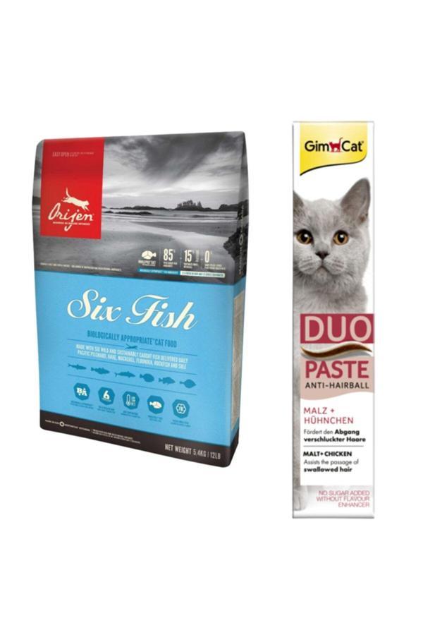 Sıx Fısh Yetişkin Ve Yavru Kedi Maması 1,8 Kg + Gimcat Duo Paste Tavuklu Anti-hairball Malt 50gr - Image 1