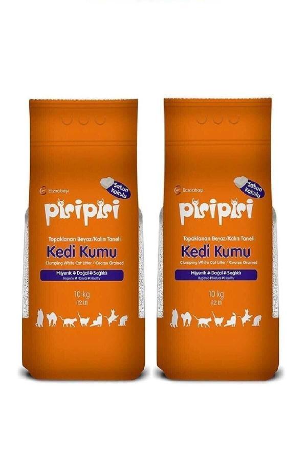 Sabun Kokulu Kalın Taneli Topaklaşan Kedi Kumu 10 Kg x 2 Adet - Image 1