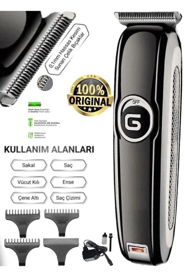 Caddeoutlet Turbo Galaxy Saç Sakal Vücut Traş Makinesi 5 In1 Kablosuz Erkek Tıraş Kişisel Bakım Kiti 558 - Image 1