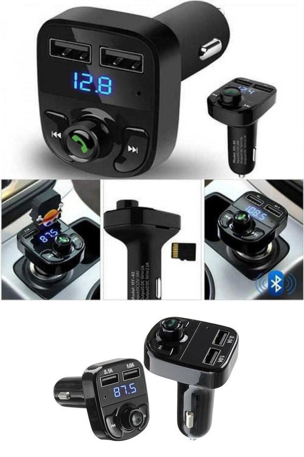 Lesgo Car X8 Araç Fm Transmitter Bluetooth Usb Mp3 Sd Kart Çakmaklık Girişli Oto Müzik Çalar Kiti - Image 1