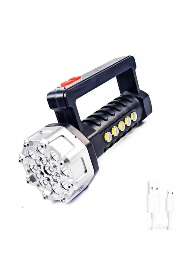 Caddeoutlet Rc-3030Ultra Güçlü El Feneri Şarjli 17Led+5Cob Led 2023 - Image 1