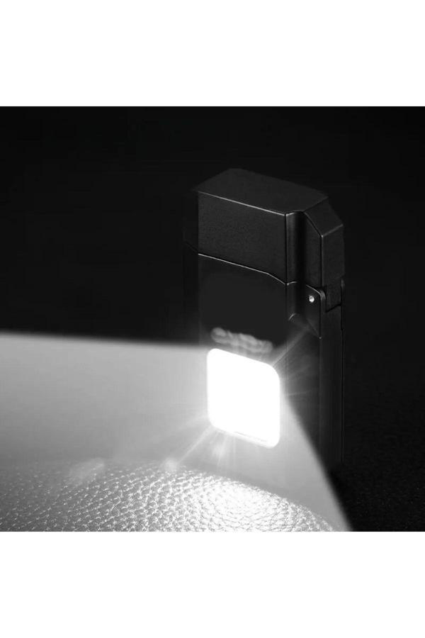 Caddeoutlet El Feneri Çakmaklı Cep Feneri Usb Şarjlı Anahtarlık Küçük Fener Güçlü Işık - Image 1