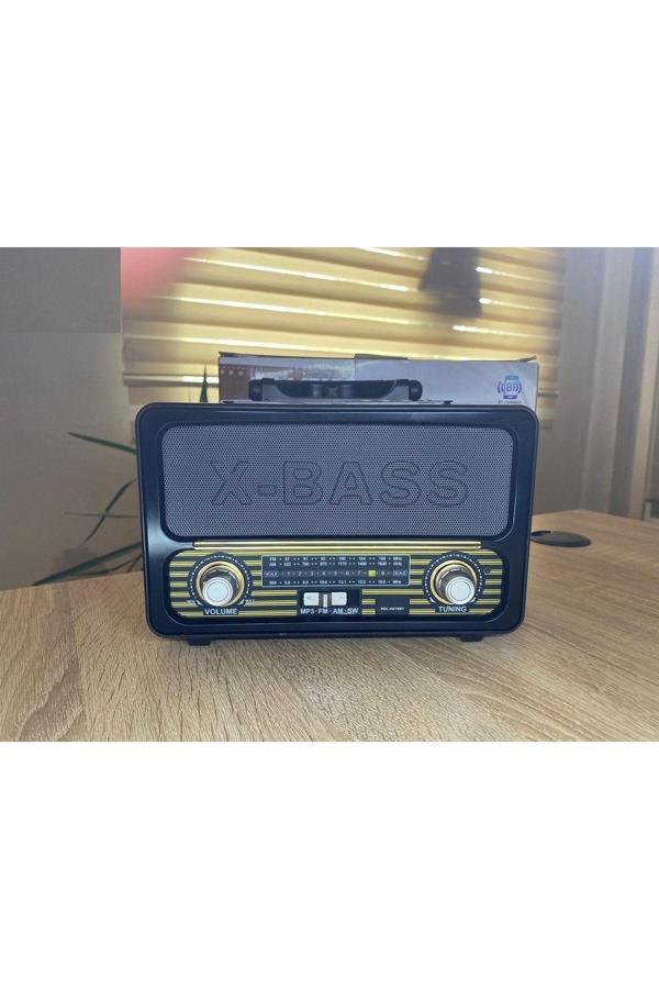Caddeoutlet Bluetooth Şarjlı Nostaljik Antika Radyo Müzik Çalar Işıldak Usb Tf Aux 4618 Rdl-4618 - Image 1