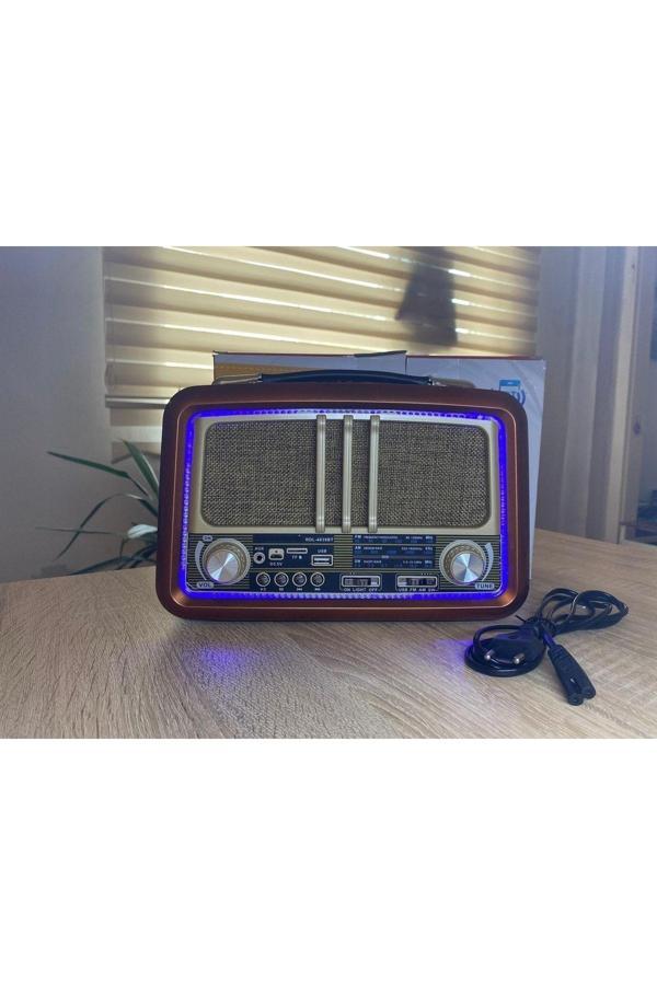 Caddeoutlet Rdl-4639 Nostaljik Görünümlü Bluetoothlu Mp3 3 Band Çalar Usb/Aux/Tf Cart Radyo Müzik Kutusu - Image 1