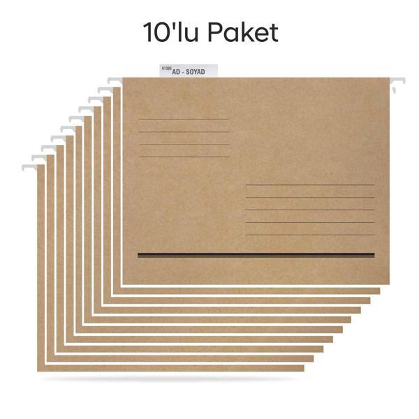 Tuna Askılı Dosya Metal Çubuklu Telli Tek Sayfa ASD2001 10 LU PAKET - Image 1