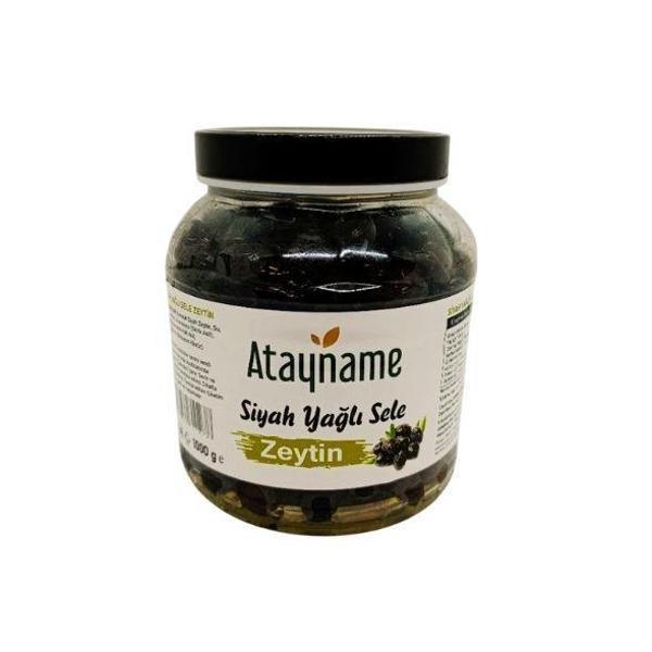 Atayname Yağlı Sele Siyah Zeytin 1000 G - Image 1