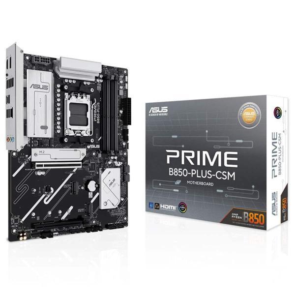 ASUS PRIME B850-PLUS-CSM AMD B850 AM5 DDR5 8000 DP HDMI 3x M2 USB3.2 AURA RGB 2.5Gbit LAN ATX 256GB’a kadar ram desteği, 1xGen5 M.2, Ücretsiz Uzaktan  - Image 1