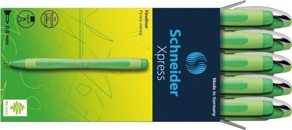 Schneider Fineliner Xpress 0.8 Mm Keçe Uç Kalem Yeşil 190004 (10 Lu Paket) - Image 1