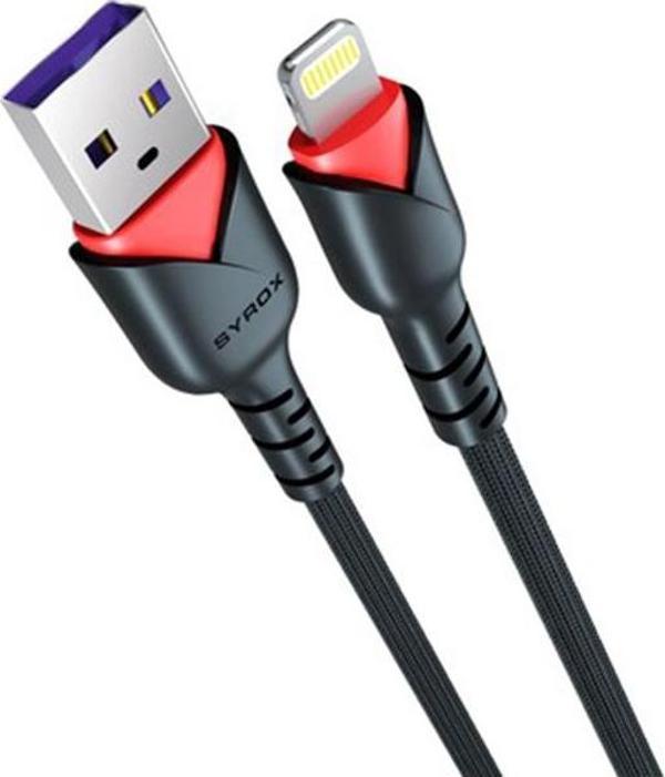 Zuidid Syrox C93 Örgü Lightning  2 Amper Hızlı Şarj ve Data Kablo - 1 Mt - Image 1