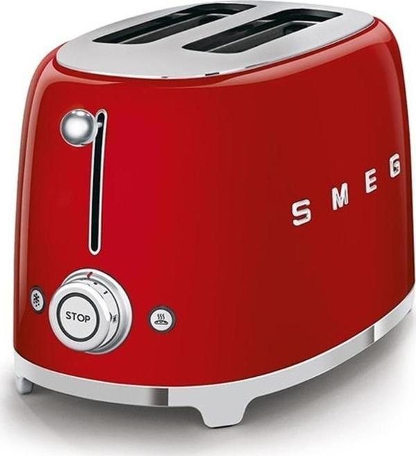 Smeg TSF01RDEU Retro Kırmızı 2X2 Slot Ekmek Kızartma Makinesi - Image 1