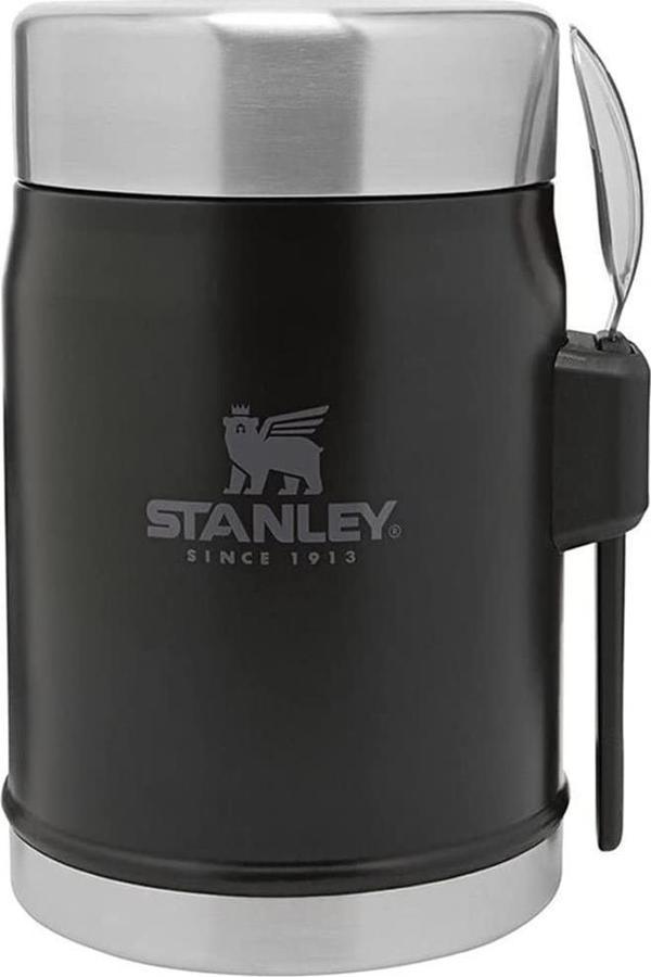 Stanley 10-09382-005 Klasik Kaşıklı 0,40 Litre Çelik Yemek Termosu - Siyah - Image 1