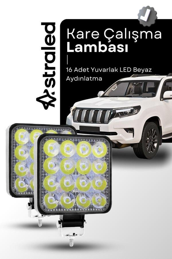 Astraled 12-24V 16 Led 2 Adet Offroad Atv Kamyon Tır Traktör İş Makinesi - Image 1