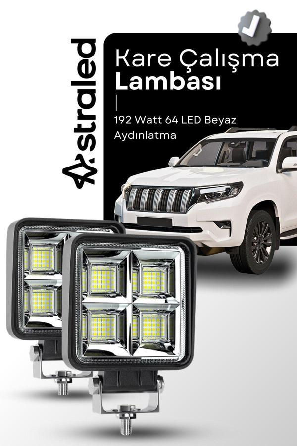 Astraled Off Road Geniş Açı 4 Inç 64 Led Iş Makinesi Kamyon Traktör Projektör Çalışma Sis Lambası 2 Adet - Image 1
