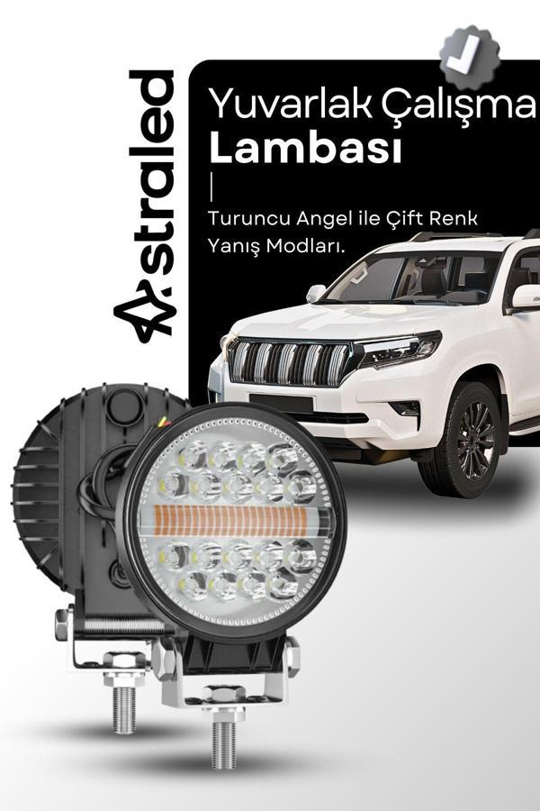 Astraled Off Road Drl Gündüz Led Yuvarlak Çalışma Lambası Traktör Tekne Tır Kamyon Atv Spot Sis Farı - Image 1