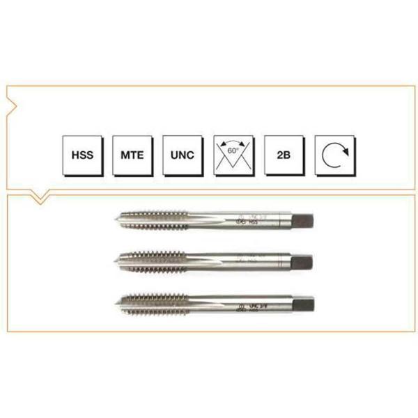 MTE Makina Takım 3/4X10 HSS Normu USA Normal Vidalı 3'lü Takım Kılavuzu UNC B00100141905 - Image 1