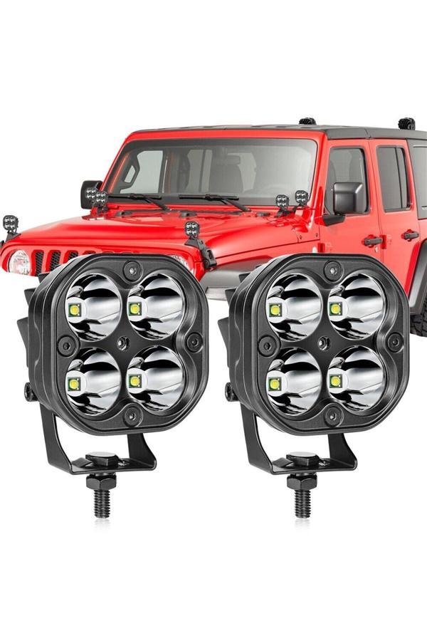 Astraled 2 Adet Off Road Ve Arazi Aracı 3 İnç Beyaz Renk Çalışma Ve Sis Lambası - Image 1