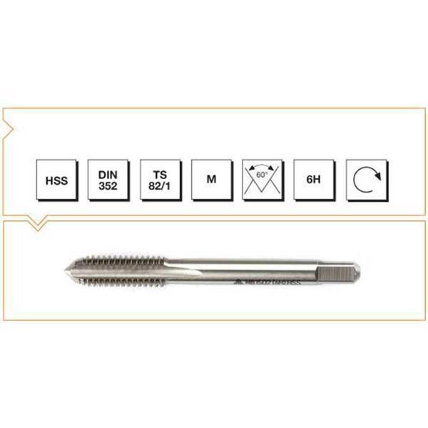 Makina Takım M5 HSS DIN 352 Metrik Normal Vidalı Kılavuz-Son - MTE B00104040500 - Image 1