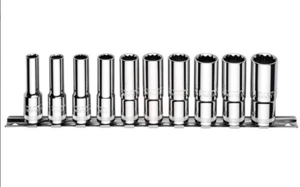 Ceta 10 Parça 3/8” 12 Köşe (Yıldız) Derin Lokma Anahtar Takımı - C14-RB10 - Image 1