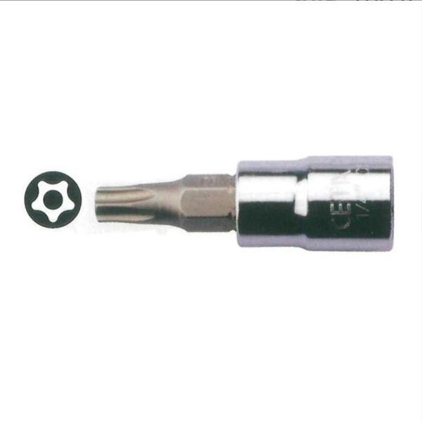 Ceta 1/4" 5 Köşe Delikli Torx Uçlu Lokma - IPR25 x 37 mm - C08S-IPR25 - Image 1
