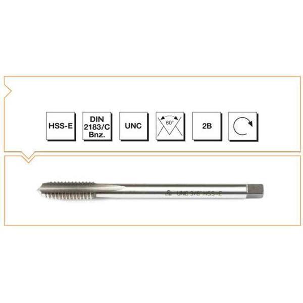 Makina Takım 5/8X11 HSS-E DIN 2183/C USA Normal Vidalı Düz Kanallı Makina Kılavuzu-UNC - MTE B00105951587 - Image 1
